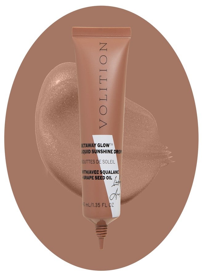 Volition Beauty Getaway Glow Liquid Sunshine Drops with Vegan Squalane + Grape Seed Oil | Instant Bronze & Shimmer Effect | Smooths, Luminizes & Hydrates | Flatters All Skin Tones - Image 1